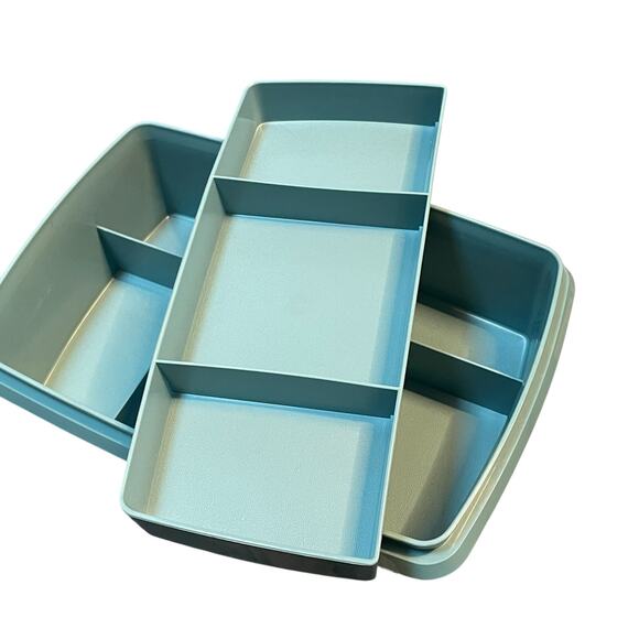 Tupperware Tuppercraft 767 Divided Stow-N-Go Sewing Crafts Tackle Box Vintage - Picture 8 of 11